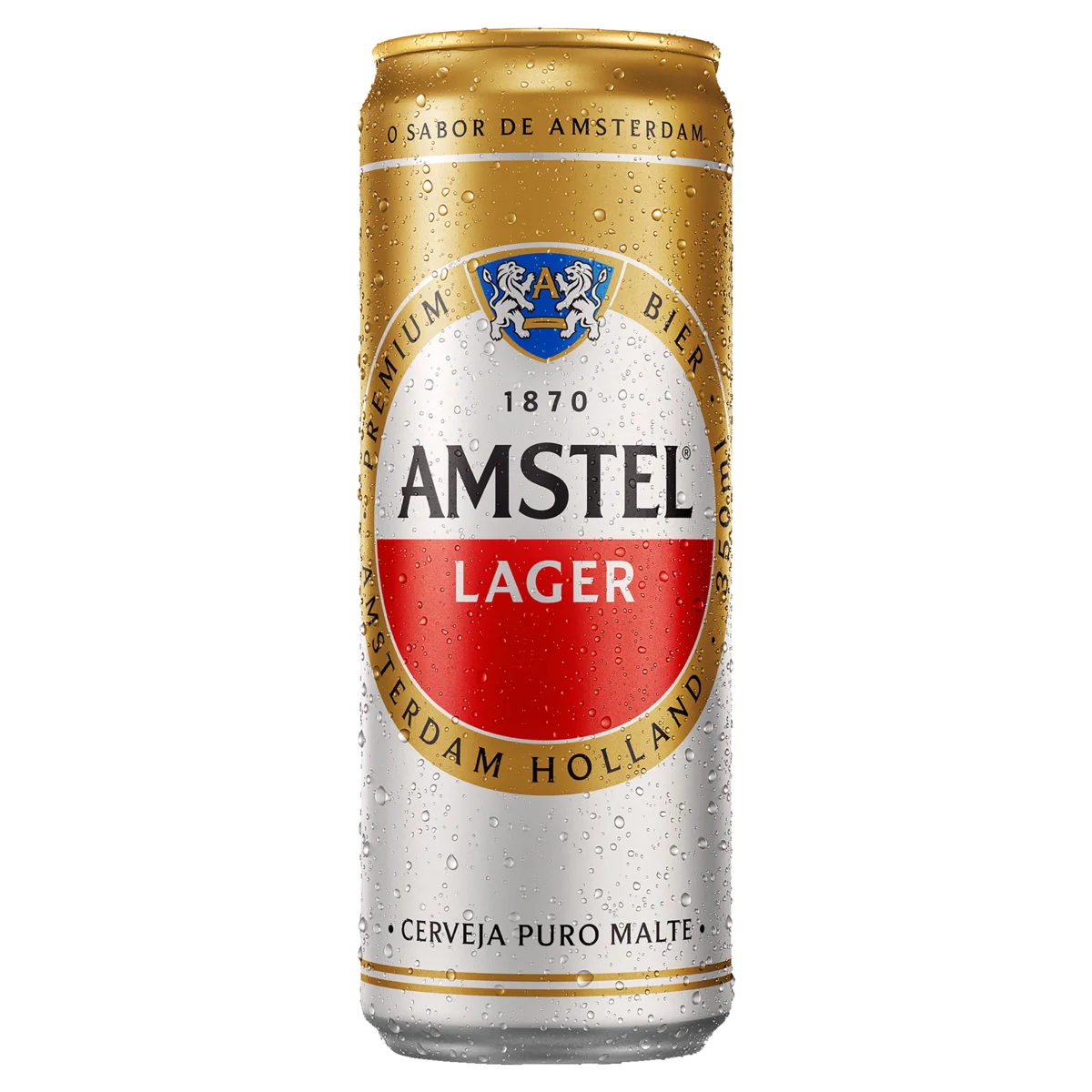 Cerveja Lager Puro Malte Amstel Lata 350ml